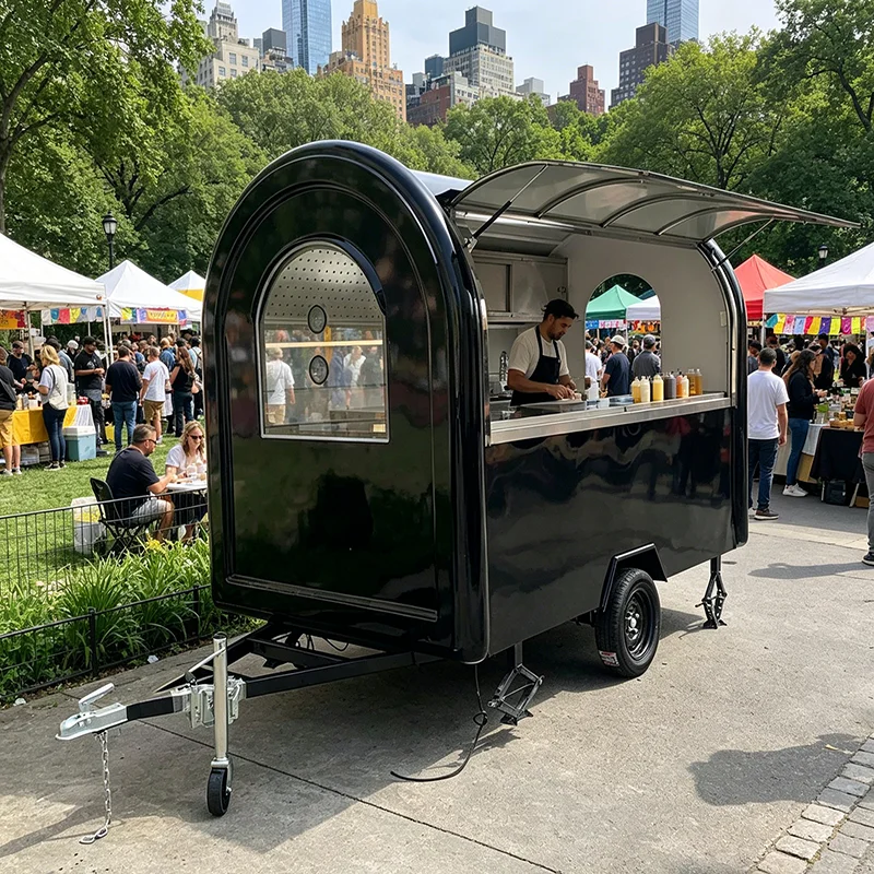 

Customized Mobile Breakfast Food Truck Trailer Concession Cart For Breakfast Sandwich Snack Street Vending Business For Sale