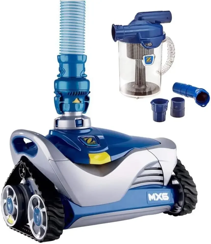 Mx6 Automatic Suction Side Pool Cleaner Vacuum with Zodiac Cyclonic Leaf Canister