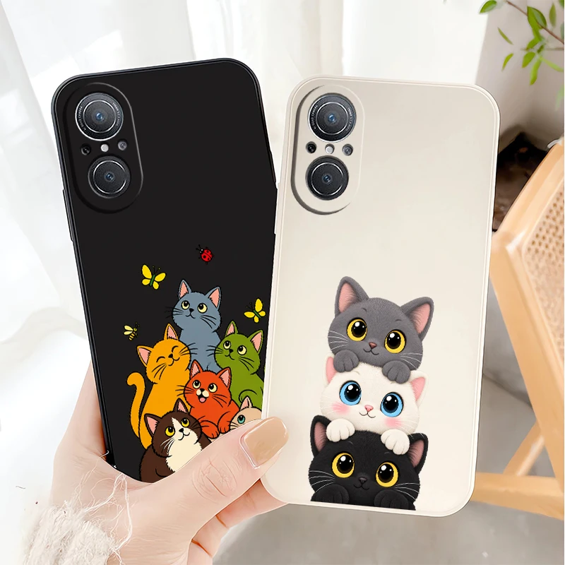 Stacked Cats Case For Huawei Y9 Prime Y7 Pro 2019 Y7A Y9S Nova 6 9 SE 8i 5T 3i P20 P30 P40 Lite E P Smart Z Plus Soft Shockproof - view 6