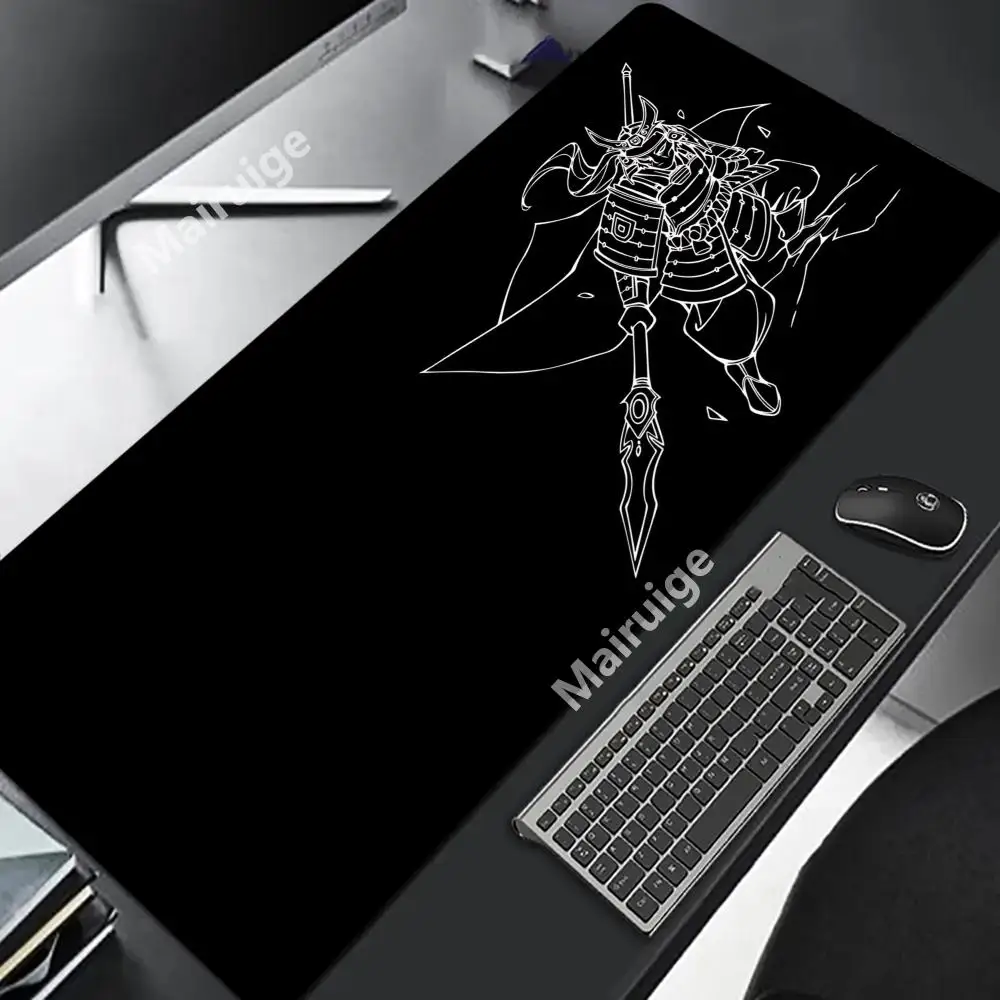 แผ่นรองเมาส์นักรบซามูไร อุปกรณ์เสริมคอมพิวเตอร์สำหรับเกมเมอร์ แผ่นรองโต๊ะคีย์บอร์ด แผ่นรองเมาส์สีดำ บริษัทแผ่นรองเมาส์ อุปกรณ์เสริมสำหรับโต๊ะแล็ปท็อปสำหรับเล่นเกม พีซี