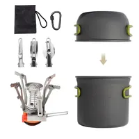 5PCS/7PCS/set Ultralight Camping Cooking Utensils Outdoor Tableware Pot Set Hiking Picnic Tourist Dishes Supplies Equipment