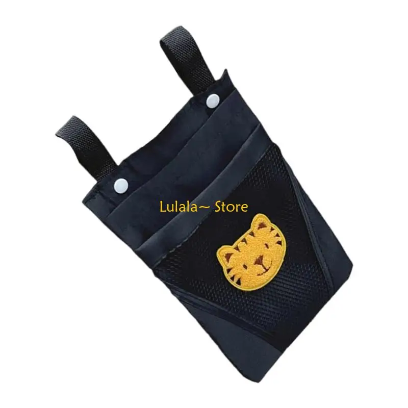 Y4QA Cartoon guiteiro saco fixação para crianças 16.7x27cm carrinhos bicicleta múltiplos compartimentos sem instalação