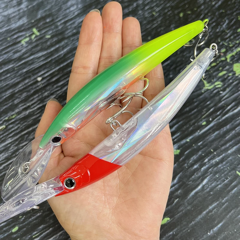 1Pcs 170mm 24.5g Big Slim Floating Minnow Lure Trolling Wobbler Artificial Bait for Bass Pike Swimbait Fishing Supplies Tackle