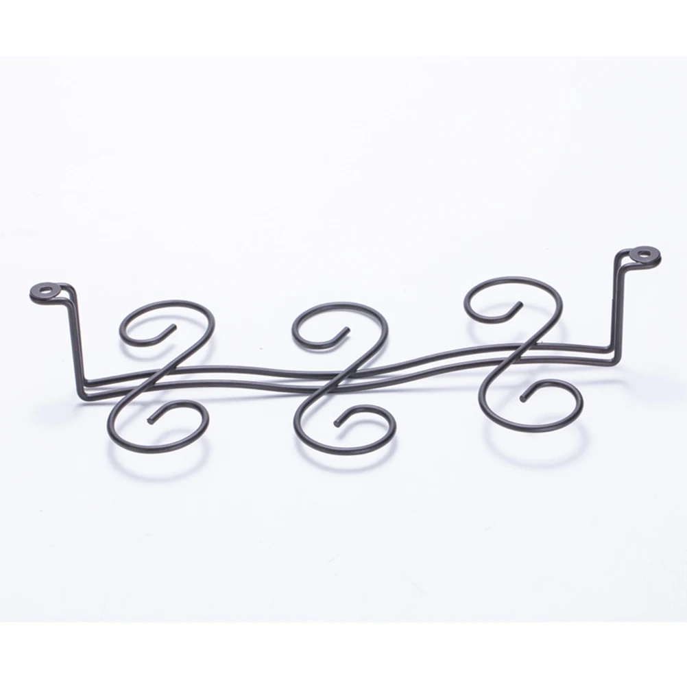 

Wine Glass Holder Bronze Cup Hanging Rack Goblet Space-saving Plate Stand Coffee Mugs Six