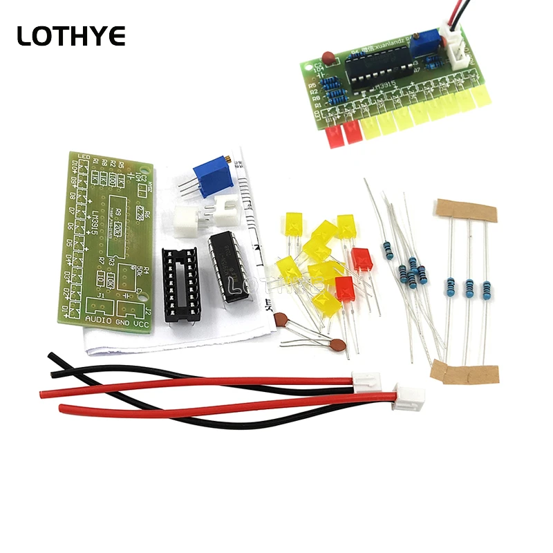 

LM3915 10 Segment Music Spectrum Rhythm Fun Welding DIY Audio Level Indicator Electronic DIY Kit Soldering Practice DC 9V-12V