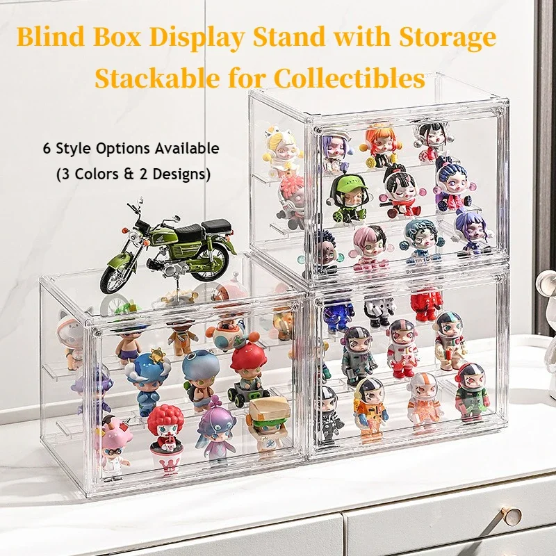 1pc Acryl Transparent Abgestufte Blind Box Display Rack-Staub/Feuchtigkeit-Beweis für Anime Figuren Modelle Puppen Schlafzimmer Desktop verwenden.
