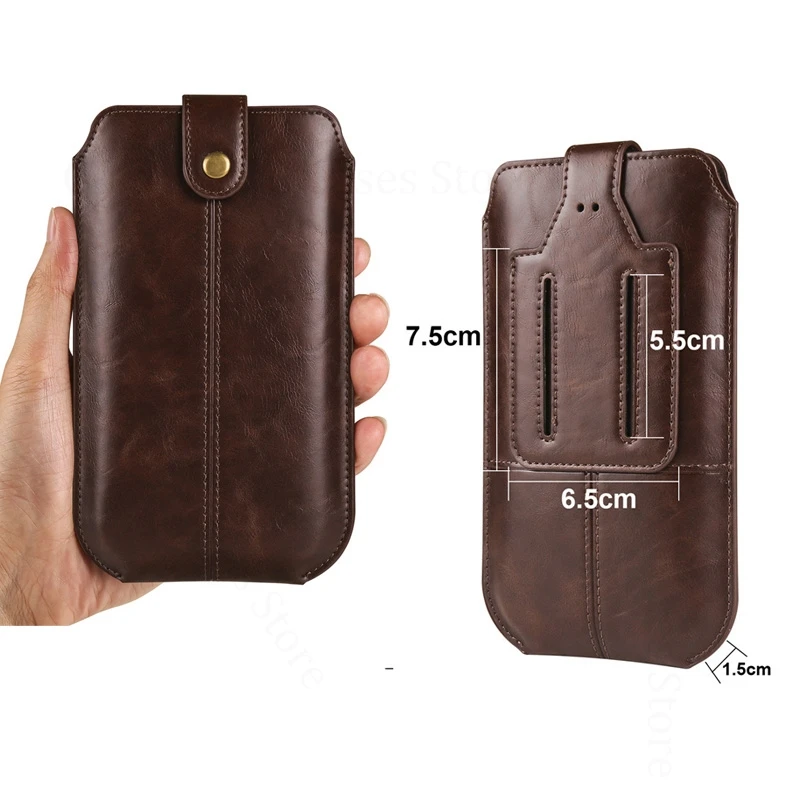 

Belt Card Slot Leather Phone Pouch For Motorola X70 Air X50 Ultra X30 Pro S50 S30 Waist Case Bag Cover For Moto E15 E14 E13 E32