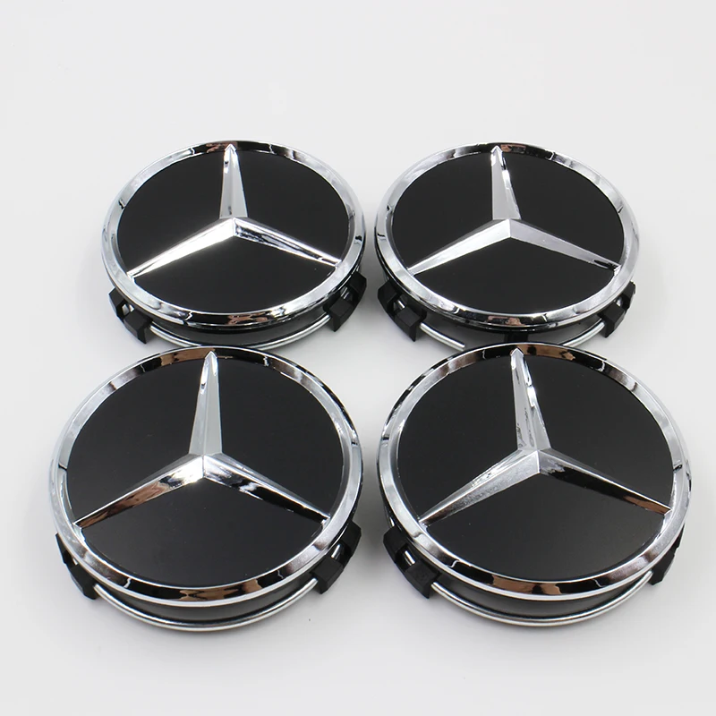 4szt ABS 75mm felgi samochodowe kołpaki centrujące kołpaki Mercedes Benz AMG C E S GLE CLC klasa W204 W221 W205 W176 W177 akcesoria