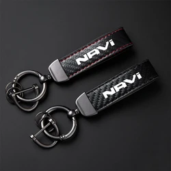 High-Grade leather Motorcycle Keychain Holder Keyring For HONDA DREAMWING Navi 110 Navi 2016-2024
