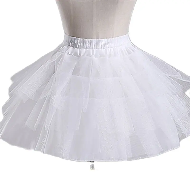 New Children Petticoats For Formal Flower Princess Dress Hoopless Short Little Girls Kids