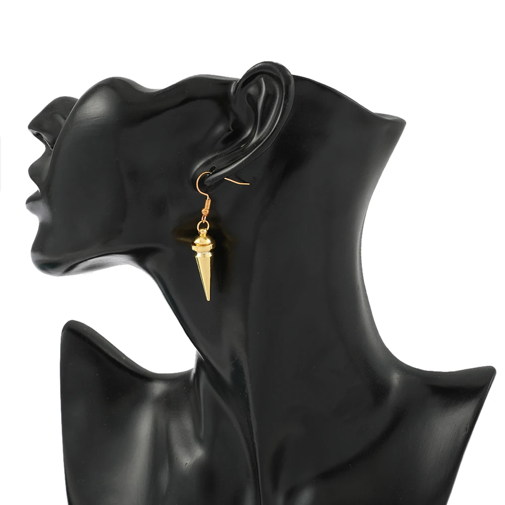 Fashion Anime Golden Color Awl Minimalist Earring Cosplay Jewelry Exquisite Personality Ear Clip Accessory for Women view 4