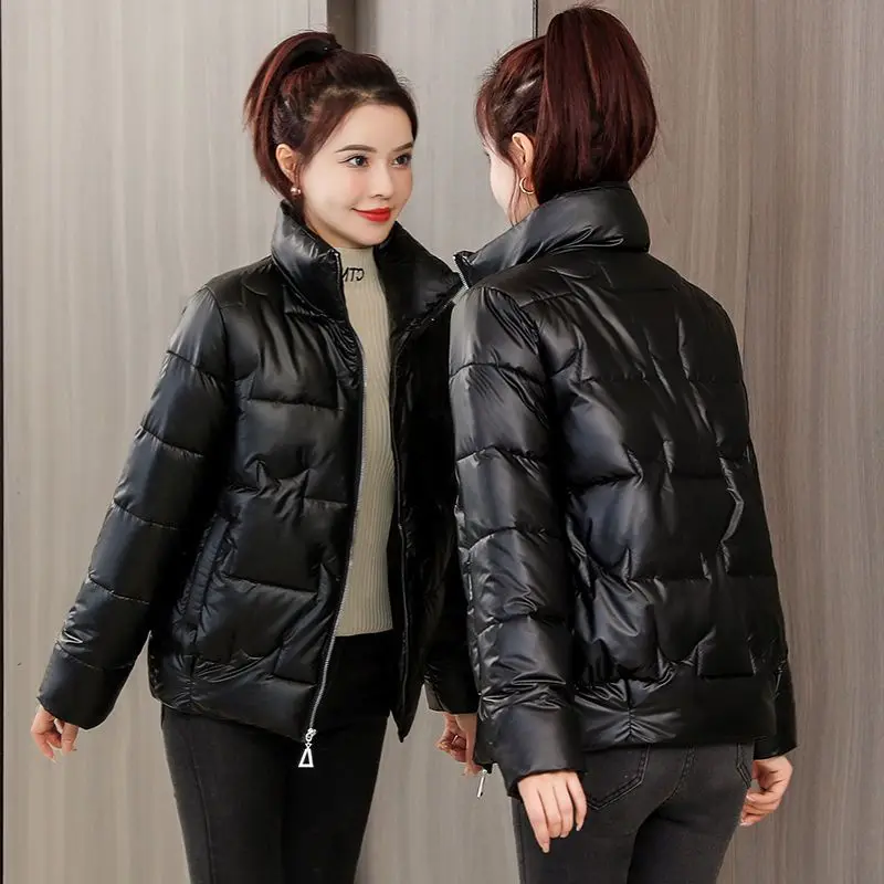 

Faionable ort Женское джето Легкое пуховое хлопковое пальто Универсальный осенне-зимний кардиган для похудения с прямым подолом на молнии C...