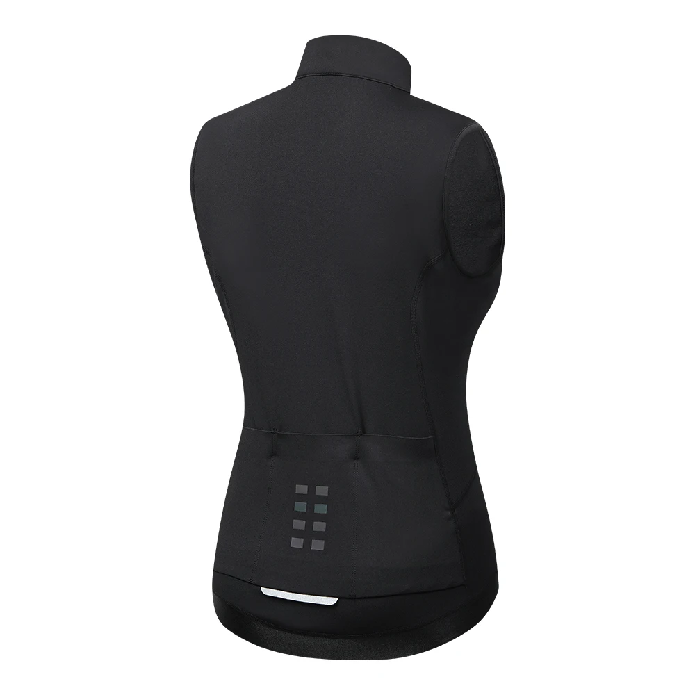WOSAWE Damen Winter Fahrradweste Wärmehaltende Fleece-Weste Winddichte Radweste Ärmellose Weste Dehnbarer Stoff Mit Zwei-Wege-Reißverschluss – Detail 2