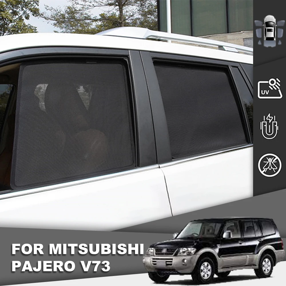 

For Mitsubishi Pajero Monter MK3 1999-2006 Magnetic Car SunShade Front Windshield Curtain Rear Side Baby Window Sun shade Visor