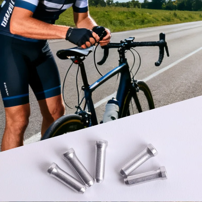الألومنيوم Derailleur التحول الكابلات نهاية قبعات نصائح العقص ملحقات الدراجة الجبلية دراجة الفرامل التحول كابل نصائح 20-100 قطعة #6