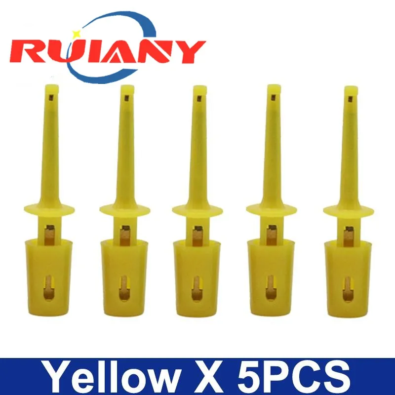 5PCS/10PCS Mini Single Test Hook Clip Test Probe For Electronic Testing IC Grabber Large Round Crocodile Clip Hook Test Clip