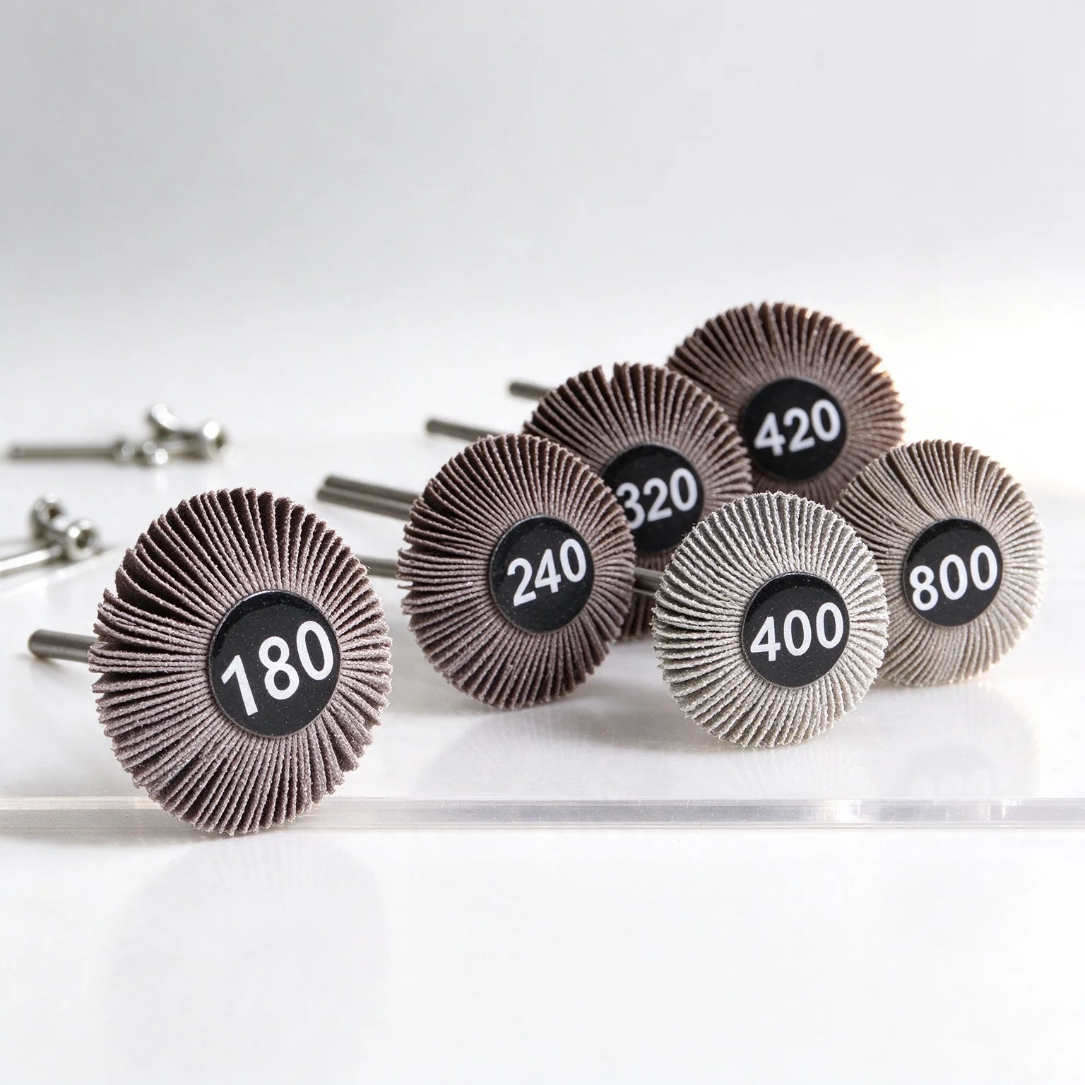 2.35mm Shaft ADN Diamond Shape Mini Emery Abrasive Wheel, Dry Use for Jewelry Metal Corner Groove Detail Grinding