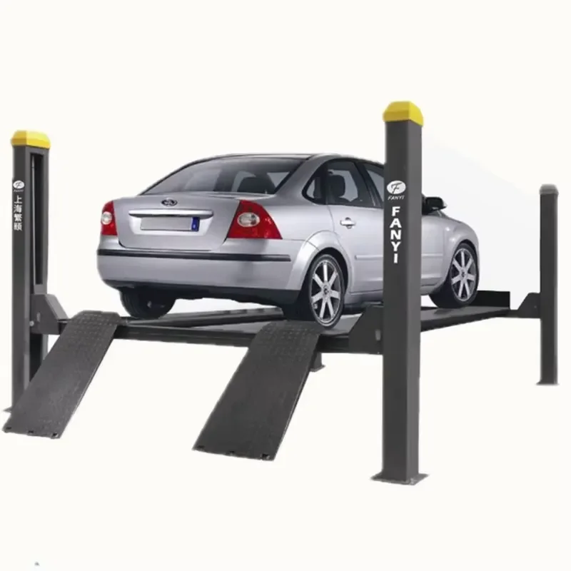 [2026] Car Elevator Lift Manufactured Professional Auto Lift Four Post Car Hoist with One Side Release Workshop Repair Safety