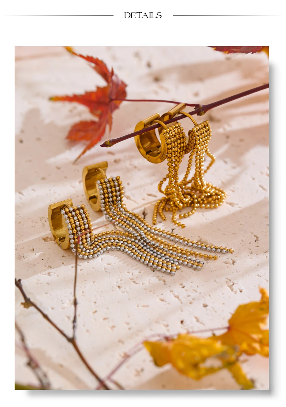 Yhpup Heißer Stil Edelstahl Quaste Lange Kette Tropfen Baumeln Ohrringe Mode Trendy Wasserdicht Täglichen Schmuck Geschenk – Detail 13