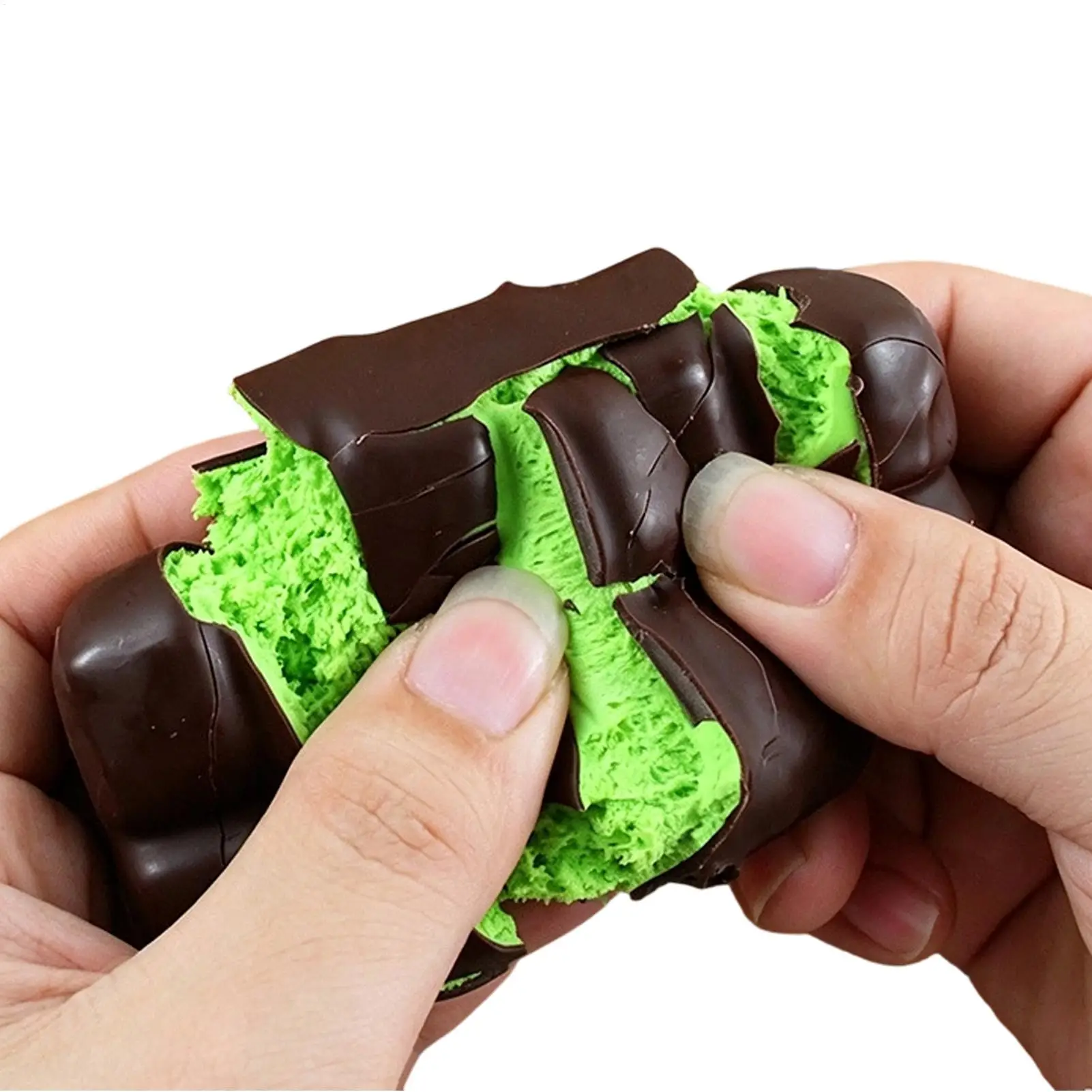 Crispy Clay Filled Chocolate Squishy Fidget Squeeze Toy Crunch Texture Stress Relief Desk Toy For Adults Anti Anxiety Hand Gift