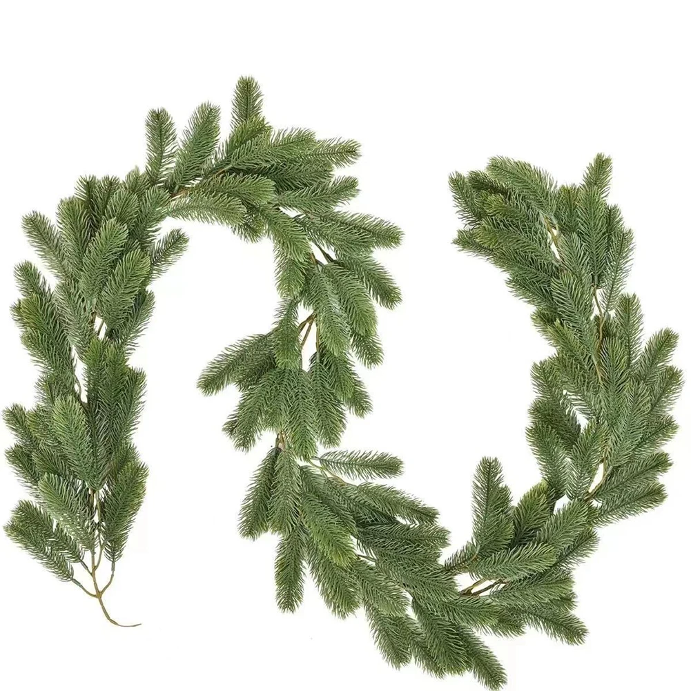 200cm Christmas Garlands Artificial Faux Greenery Garland Wall Hanging Simulated Vines For Wedding Backdrop Arch Wall Decor