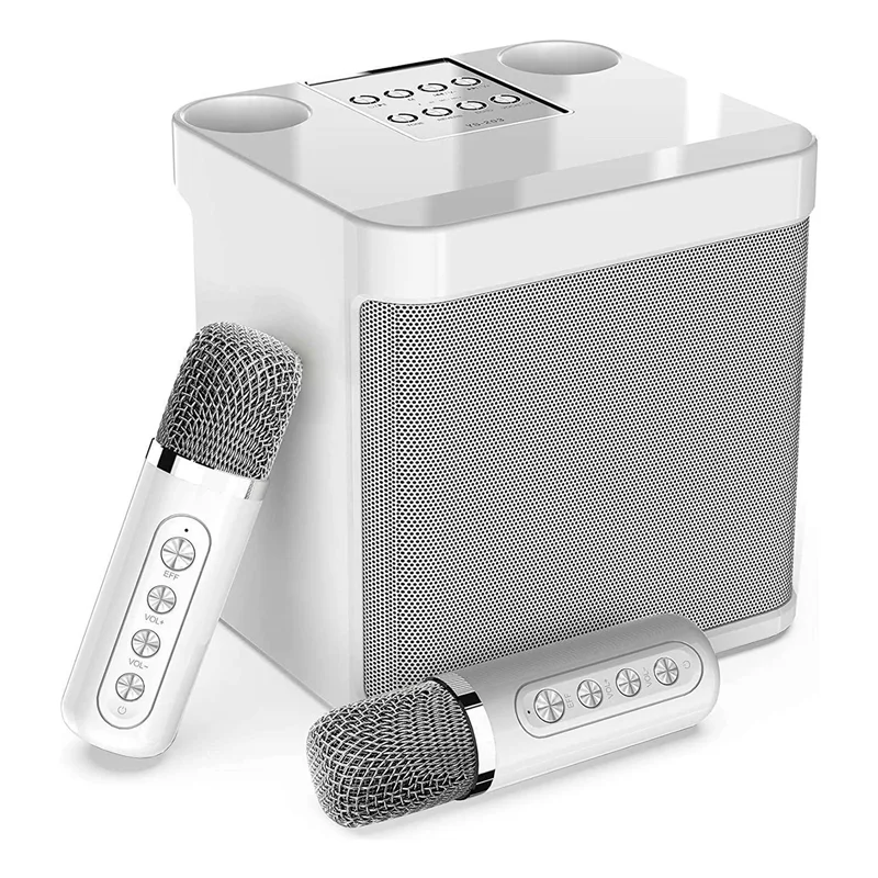 

Portable with 2 Wireless Microphones, Bluetooth Speaker PA System, for Home Party,Meeting