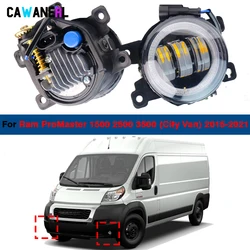 2 X 30W 6000LM Car Front Bumper LED Fog Light Angel Eye Daylight DRL H11 For Ram ProMaster 1500 2500 3500 (City Van) 2015-2021