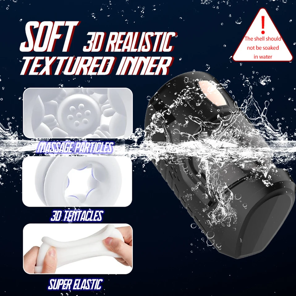 الكبار تلسكوبي تهتز آلة الاستمناء الذكور TPE المواد بندقية هزاز انظر العضلات تصميم شفاف الاستمناء لعبة الجنس