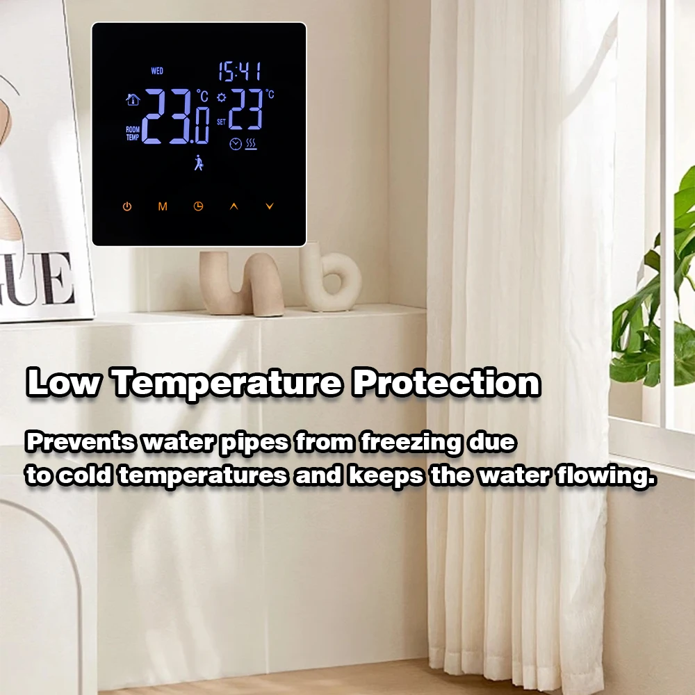 ME81 TUYA APP WiFi Smart Thermostat Floor Heating TRV Water Gas Boiler Temperature Voice Remote Controller for Google Home Alexa