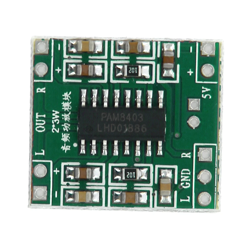 Ultra Small Digital Audio Amplifier Board 5V Class D Stereo Amp Module High Output for Micro Builds