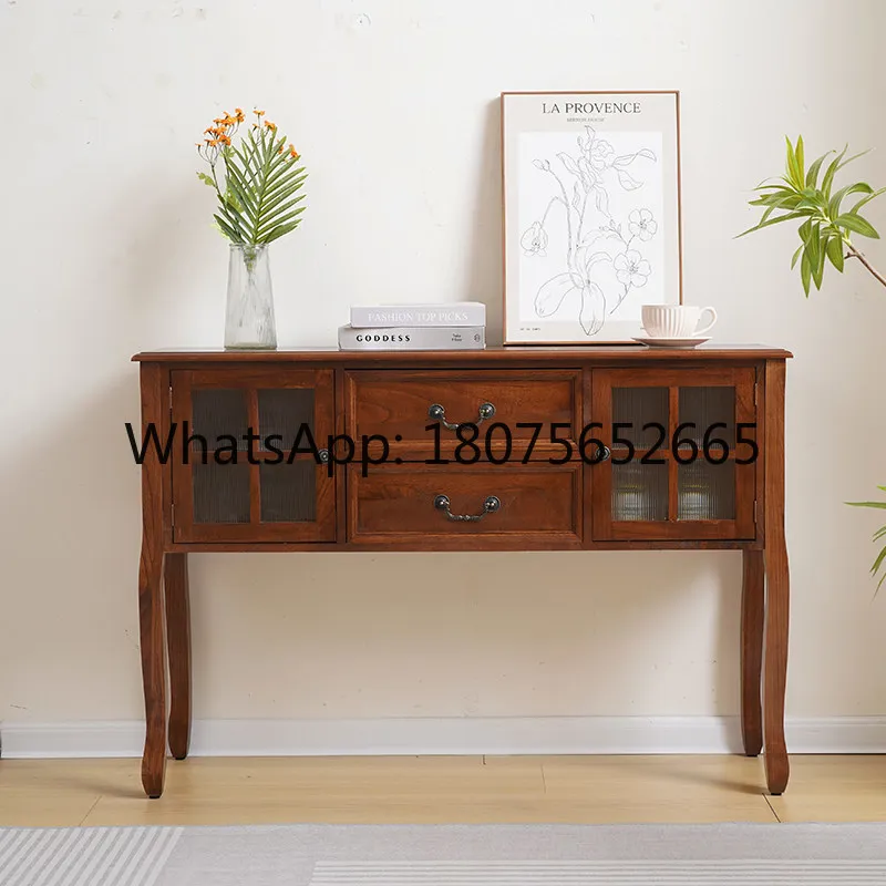 American-style living room sideboard console table for hallway, entryway, and decor