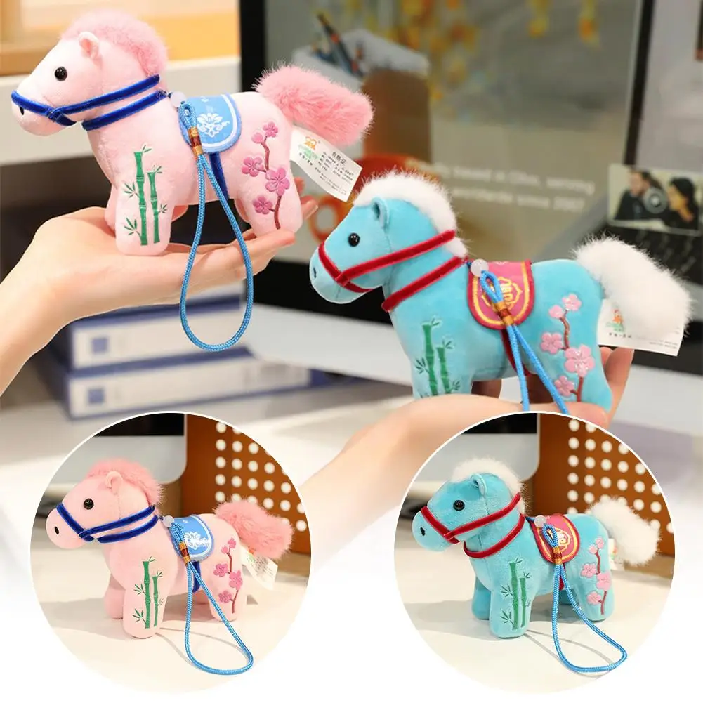 

1 Piece 2026 Year Of The Horse Mascot Plush Toy Pendant 13cm Soft Realistic New Born Gifts Pony Doll Home Decoration Ornament
