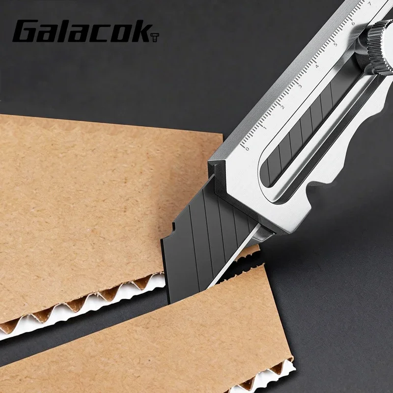 6 in 1 Stainless Steel Utility Knife Multi-Function Opener Retractable Box Cutter Portable Office Home Courier Unboxing Knifes