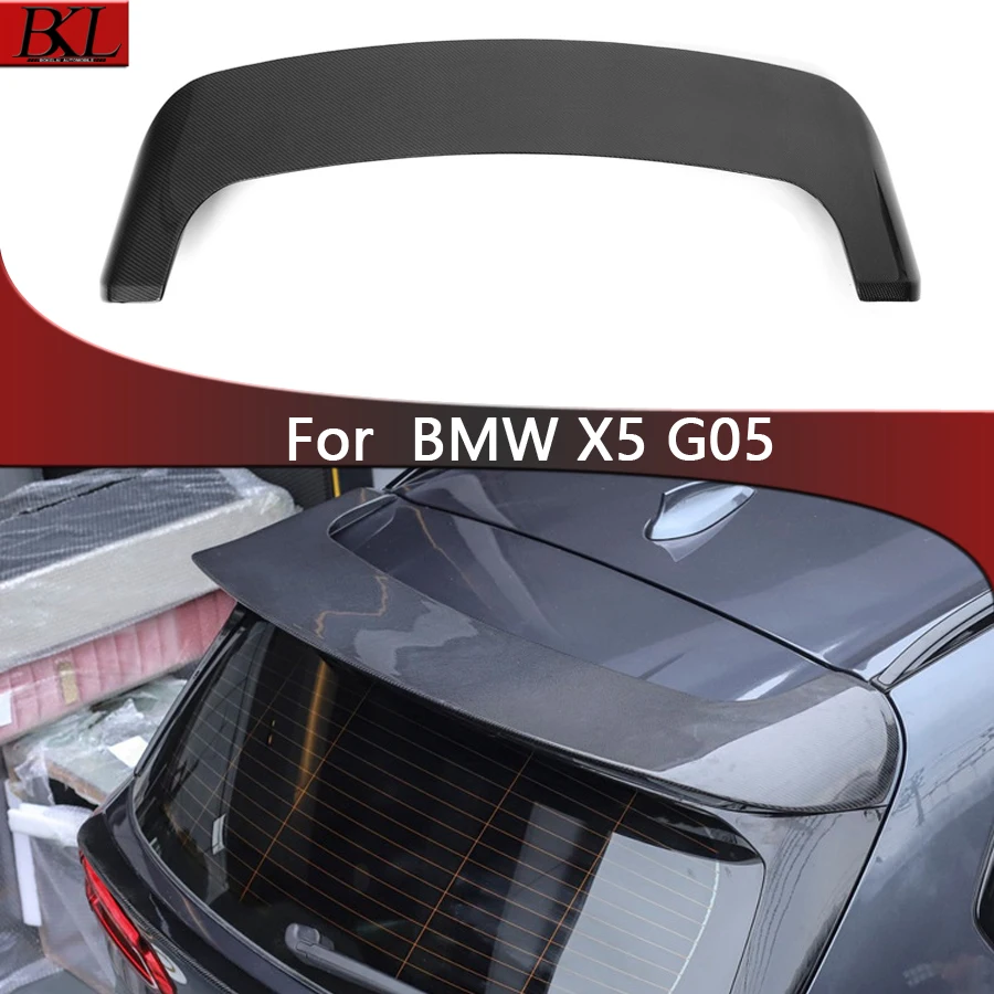 For BMW X5 G05 Carbon Fiber Tail fins Top Wing Rear Deck Spoiler Duckbill Car Wing Retrofit the rear wing Body Kit