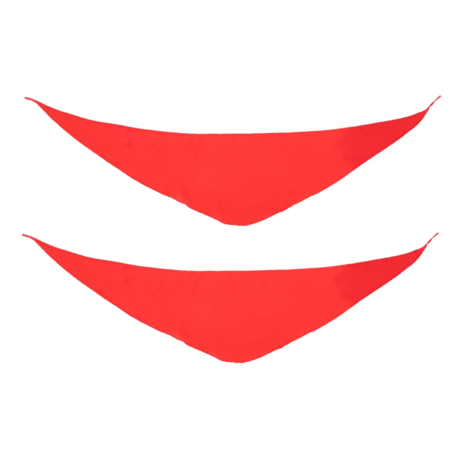 2 Pcs Red Scarf Kids Triangle Triangular for Cloth Dancing Prop Preschool Scarves