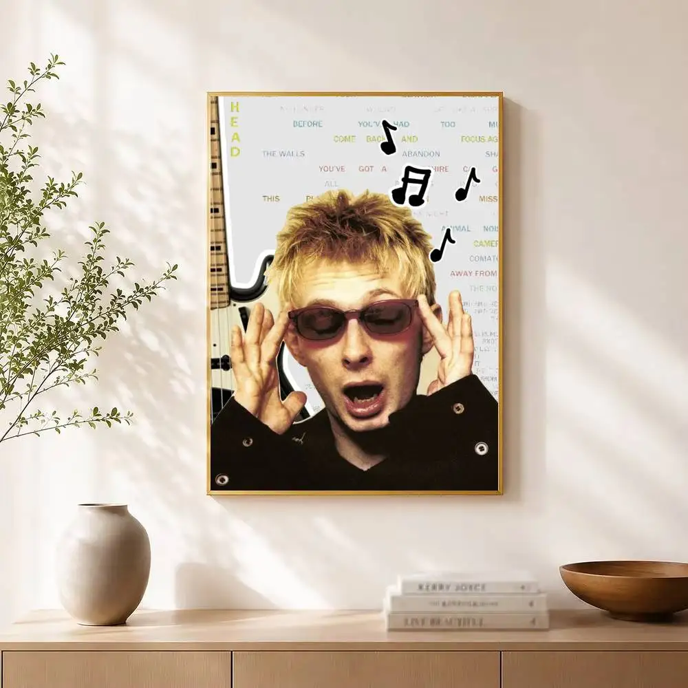 R-Radiohead In Rainbow Rock Band Poster High Quality Dorm Living Room Aesthetic Wall Decoration Painting Stickers Gift