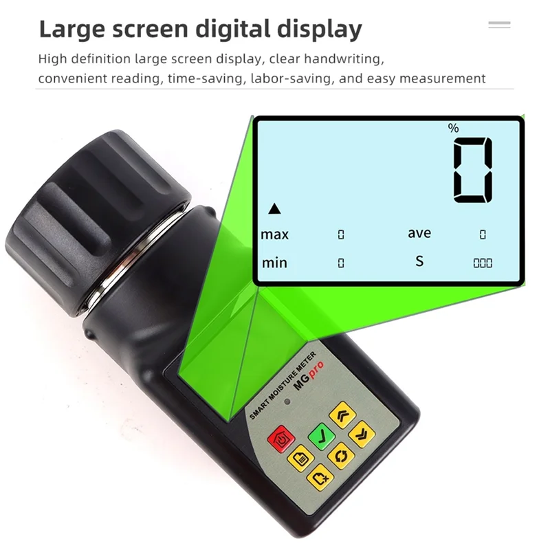 RISE-MG-Pro الذكية الحبوب مقياس الرطوبة لمدة 25 نوعا الذرة الأرز القمح الفول السوداني حبوب البن البازلاء الرطوبة جهاز اختبار الرطوبة