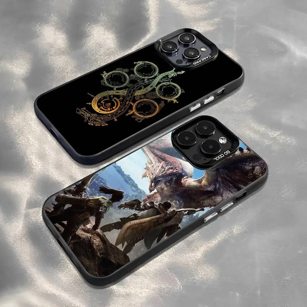 

M-Monster M-Wild H-Hunter Phone Case For iPhone 17,16,15,14,13,12,11 Plus,Pro Max,XS,Colorful Silver Phone case Funda Cover