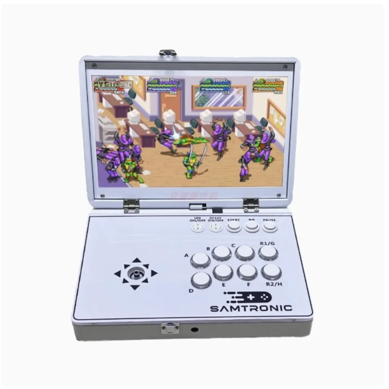 Foldable Arcade Stick - Portable Retro Gaming Console Joystick for Street Fighter & Mortal Kombat, Plug-n-Play Classic Combat