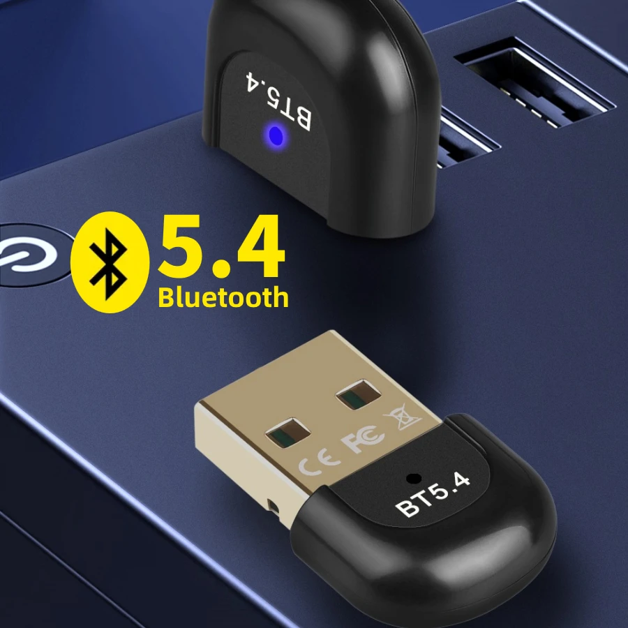 Adapter USB Bluetooth 5.4 Bezprzewodowy klucz sprzętowy 5.3 do głośnika PC Bezprzewodowa mysz Klawiatura Muzyka Odbiornik audio Adapter nadajnika