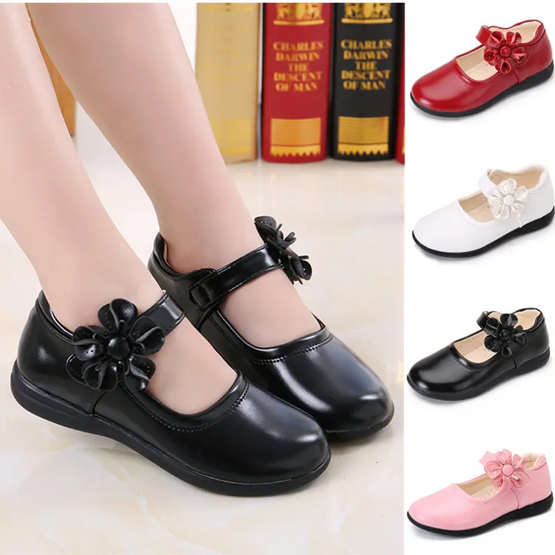 Kids Shoes 2019 Baby Girl Shoes Child Girls Leather Shoes Student Dress Shoes Black White 3T 4T 5T 6T 7T 8T 9T 10T 11T 12T 13T