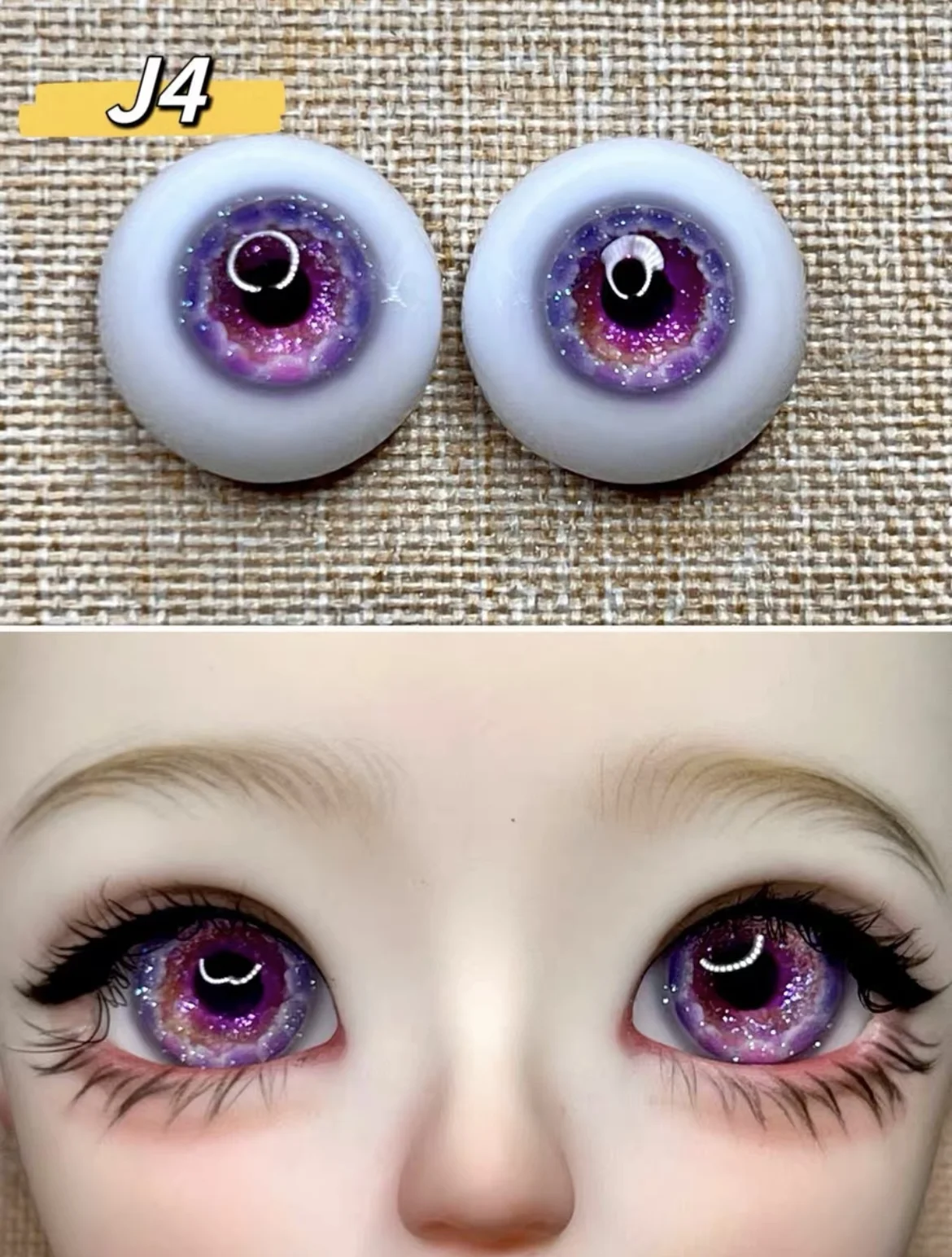 Safety eyes bjd accessories bjd eyes “Colorful Starry ” BJD eyeball, 1 6 scale dolls accessories doll eyes 1 pair free shipping