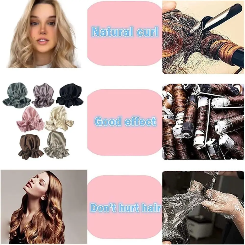 2Pcs/Set DIY Heatless Curling Rod Set Pillow Soft Rollers Hair Styling Tools Hair Curlers Styling Tools Hair Caps