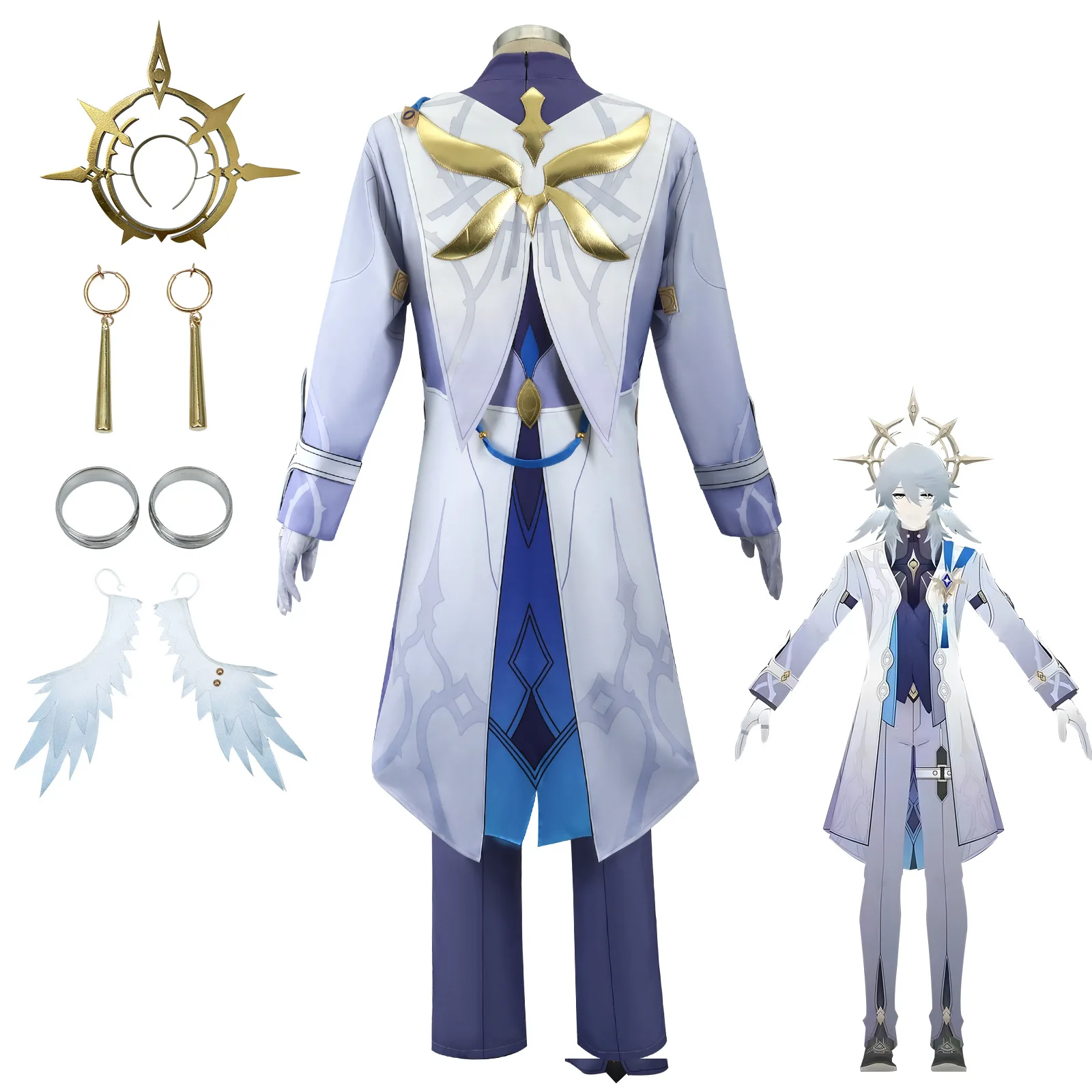 Honkai: Star Rail Cosplay Sunday Costumes Impact 3 Cosplay Carnival Uniform Wig Headwear Anime Halloween Costumes Women Game Men