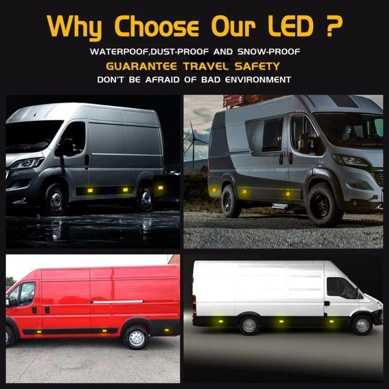P5ED Trailer Lights Tail Stop Brake Light Brake Turn Signal Light with Reflector 12-24V Replacement Side Marker Tail Lights