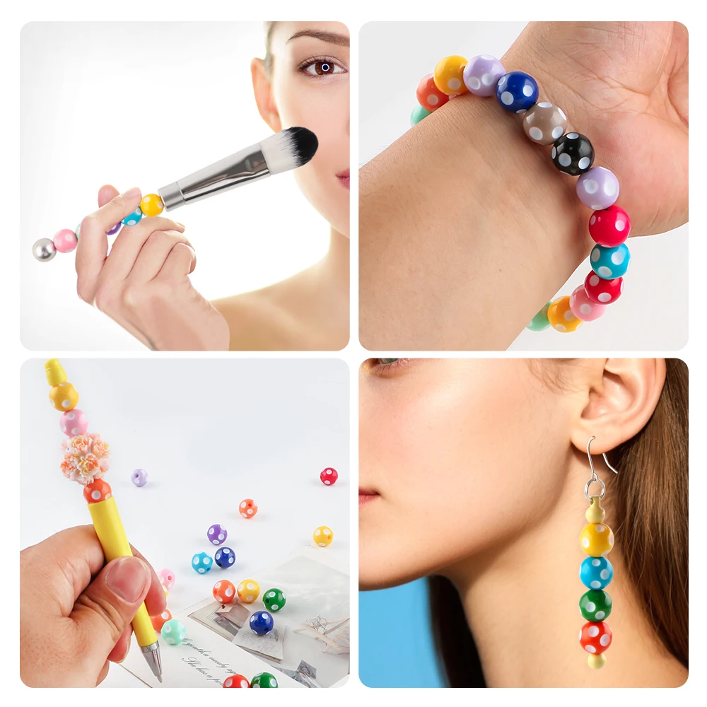 10-50 قطعة جديد 12 مللي متر الملونة مقعر موجة نقطة الاكريليك الخرز المستديرة لصنع المجوهرات سوار ذاتي الصنع أقراط إكسسوارات عقد #5