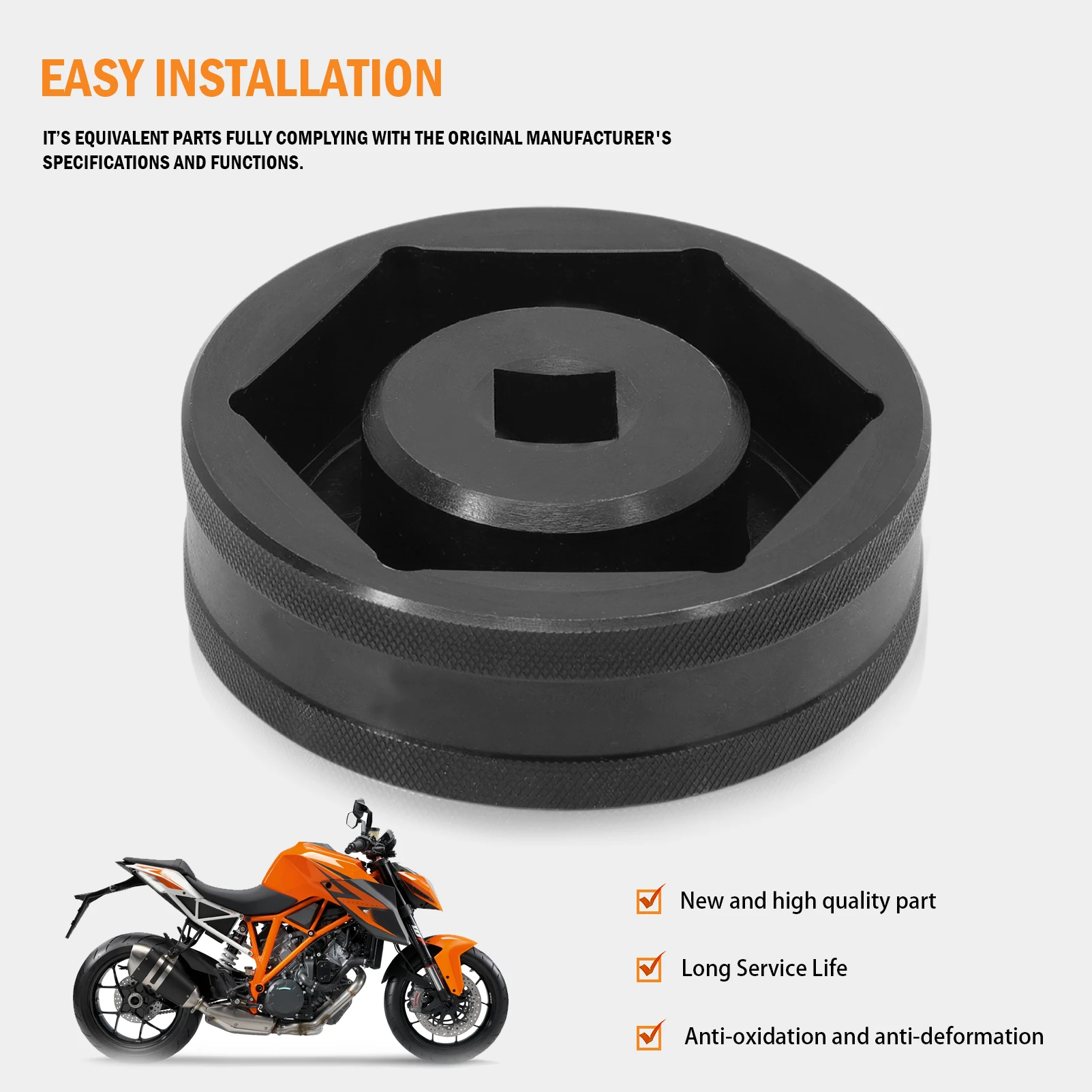 مفتاح ربط مقبس صامولة العجلة الخلفية لإزالة المكسرات 60 مم سداسي واحد ضحل لـ KTM 1290 Super Duke