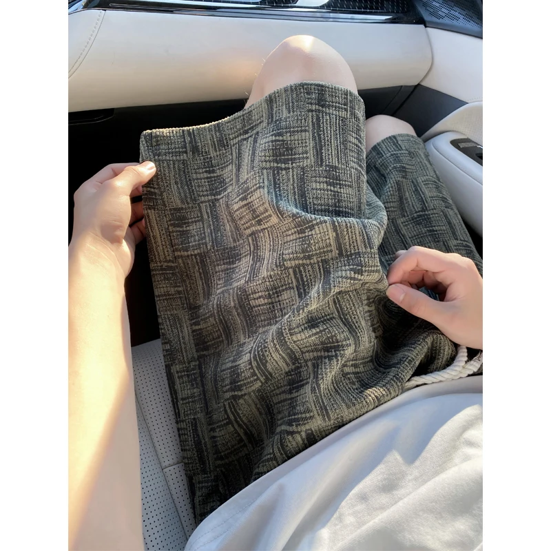 

Мужские повседневные брюки из вельвета с текстурой, летние, модные, для активного отдыха, прямого кроя, свободные, больших размеров, стильные