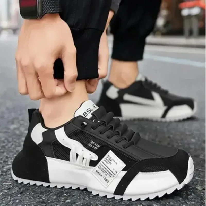 

Men's Running Sports Casual Shoes Summer New Lazy One-Step Thick Bottom Heightening Dad Trendy Shoes Breathable Mesh Upper