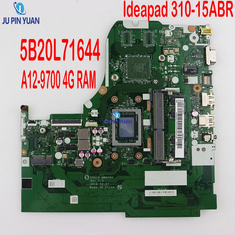 

High quality for Lenovo Ideapad 310-15ABR Laptop motherboard CG516 NM-A741 AMD A12-9700P 2.5 GHz 100% Fully Tested